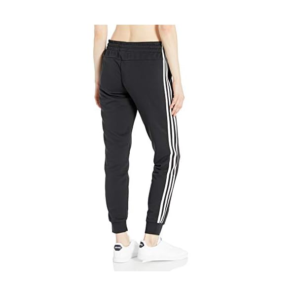 adidas-Womens-Essentials-3-Stripes-Tricot-Joggers adidas Women's Essentials 3-stripes Tricot Pant, Black/White, Small