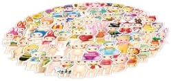 60 PCS Cartoon Stickers Vinyl Stickers for Water Bottle Skateboard Laptop Party Supplies. (Color 1) image 4