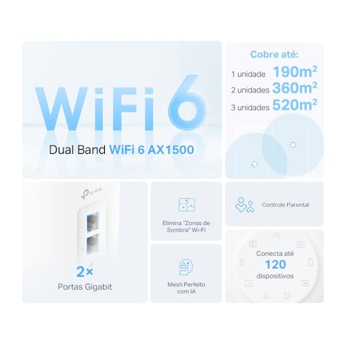 Deco X1500(2-pack) Router WiFi 6 Mesh AX1500Mbps, 2 Porte Ethernet Gigabit, Controllo Parental, Router e Ripetitore, Compatibile con Amazon Alexa, 2 Pezzi con Copertura Fino a 370 ? - Powerline - Immagine 2