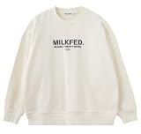 [ミルクフェド] ステンシルロゴワイドクルースウェットトップ STENCIL LOGO WIDE CREW SWEAT TOP 103253012003 OFF WHITE M