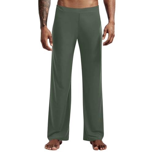 Cambkatl Men's Straight Leg Pajama Pants Comfy Elastic Waist Pjs Bottoms Stretch Sleepwear Lounge Trousers