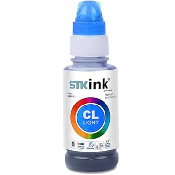 1x Tinta Stkink Para Impressora T574 L8050 L18050 Refil 574 (Light Cyan)