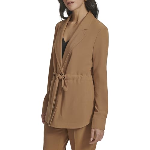 Calvin Klein Women's One Button Woven Jacket3