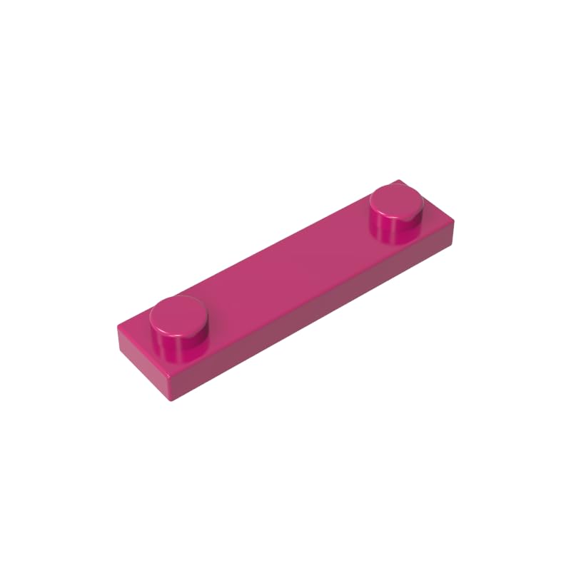 XYEIUGO 92593 Foundation Plate Special 1x4 with 2 Studs, Magenta, 50 PCS