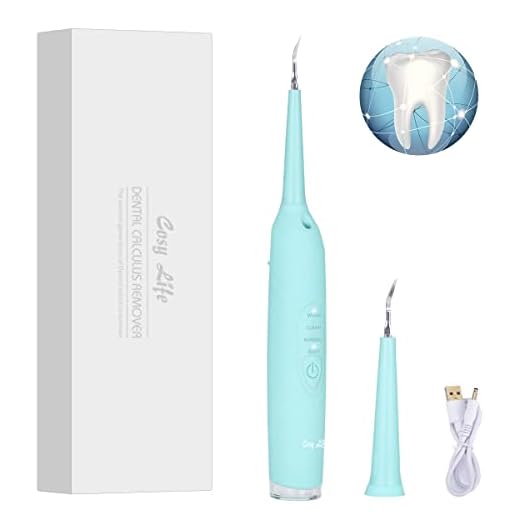 Electric Dental Calculus Remover, Sonic Tooth Scraper Plaque Tartar Stain Remover for Teeth High Frequency Vibration Teeth Cleaning Tools Kit with LED USB Rechargeable 3 Modes 2 Cleaning Heads (Blue)