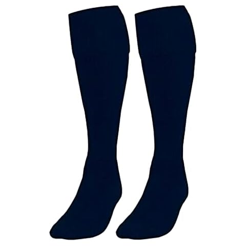 BRAND KRUZE Plain Football Socks Kids Boys Mens Activewear Hockey Rugby School Sports PE UK FOOTBALL SOCKS NAVY 6-11 Cover