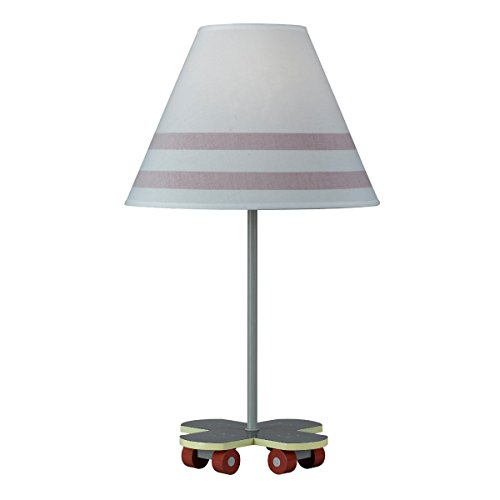 21" Height Skateboard Lamp in Multi Color Finish Fabric/Multi/Multi/60W/Round Hardback/Juvenile