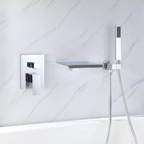 Ensemble de pommeau de douche avec robinets mélangeurs encastrés de bain
