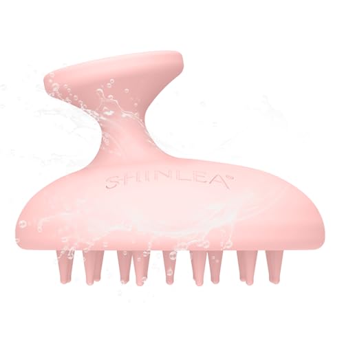 SHINLEA Kopfhaut Massagebürste, Weichem Silikon Shampoo Haarbürste für Peeling und Kopfmassage, Stimulieren das Haarwachstum, Reduziert Schuppen,Haar Sanft Kopfmassage Bürste für Nass Trocken Haar.
