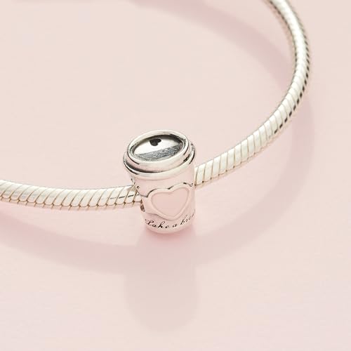 PANDORA Take a Break Coffee Cup Charm - Compatible Moments - Sterling Silver Charm - Gift with Gift Box4