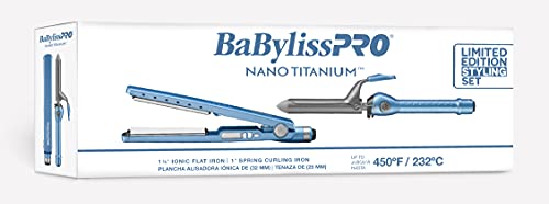BaBylissPRO BaBylissPRO Nano Titanium 1.25" Ionic Flat Iron + 1" Curling Iron Prepack, 1 ct.