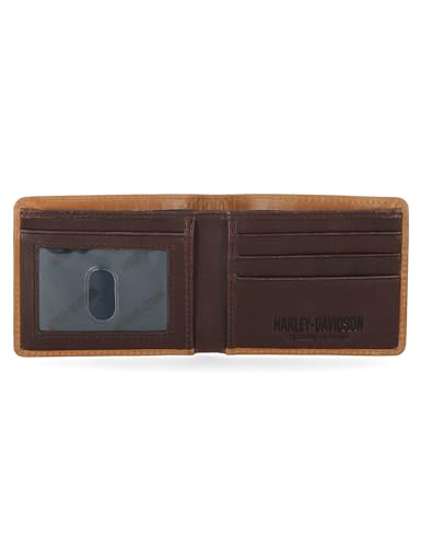 Image of Harley-Davidson Men's Genuine Leather Rfid Blocking Wallet