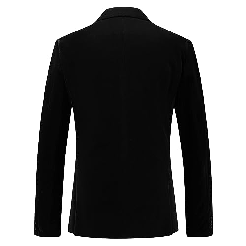 Mens Velvet Suits 2 Piece Slim Fit for Men Tuxedo Blazer Peaked Lapel One Button Wedding Dinner Jacket & Pants Suits3