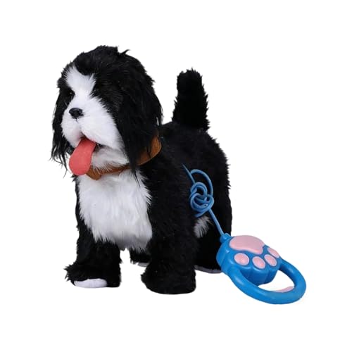 Chiot robot interactif de 22 cm, le cadeau technologique idéal en noir