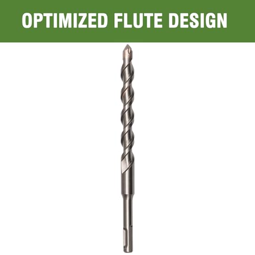 HLOFIZI 5/8\" x 8\" SDS Plus Hammer Drill Bits Masonry Drill Bits Carbide Tipped for Concrete, Brick, Block, Stone, 3 Pack
