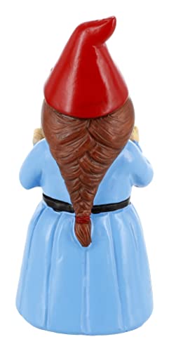 Gnometastic 3.75" Lady Double Bird Gnome, Mini Garden Gnome Figurine - Small Naughty Female Gnome Garden Statue For Fairy Garden, Indoor, Outdoor Decoration #TOP3