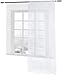 WOLTU VH6062ws, Gardinen Vorhang transparent mit Kräuselband Stores für Schiene Fensterschal Voile Wohnzimmer Schlafzimmer 140x145 cm Weiß, (1 Stück)