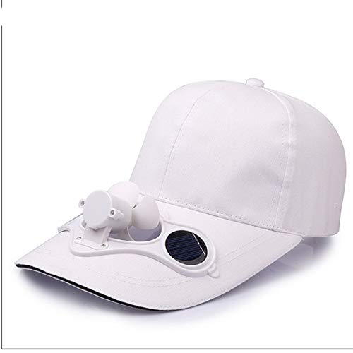 QOHNK Verano Hombres Mujeres Deporte Al Aire Libre Protección Solar Gorra De Béisbol Gorra con Energía Solar Ventilador De Enfriamiento Casual Gorra De Visera Cover