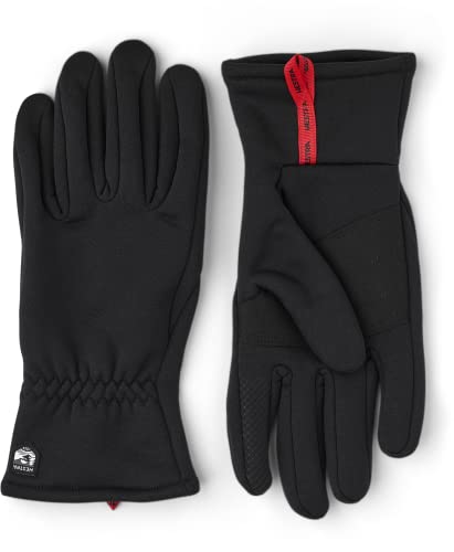 Hestra Touch Point Fleece 5-Finger Glove Liner I Machine Washable, Touch Screen Compatible Liner for Added Warmth - Black - 11