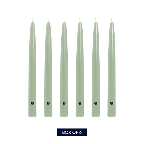 Colonial Candle Unscented Taper Candle, Handipt Collection, Green, 10 In, Pack Of 6 Candlesticks - Up To 8 Hours Burn #TOP1