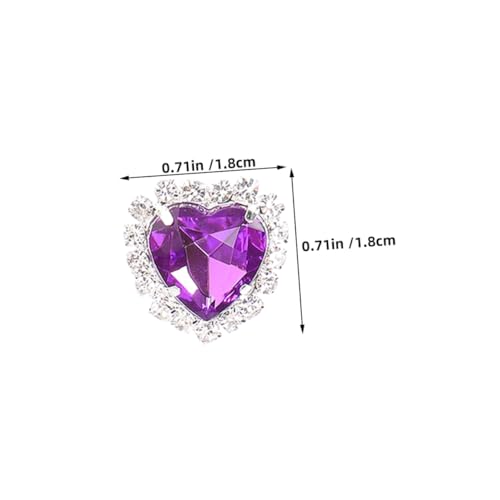 Botones de cristal de corazón para reparar ropa dañada y personalizar manualidades 3