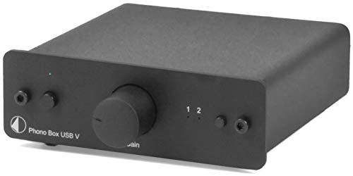 Compatto Pro-Ject Phono Box V DC Stadio Fono MM/MC, USB, Nero