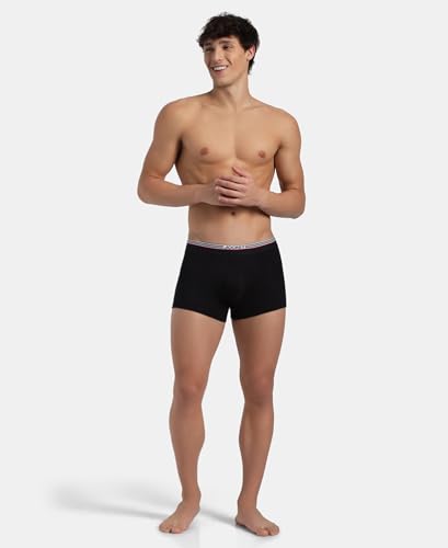 Image of Jockey UI22 Men Super Combed Cotton Rib Trunk with Ultrasoft Waistband