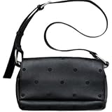 [pronala] ショルダーバッグ レディース【有名人も使ってる！】 万能コーデバッグ 栃木 大容量 2WAY 肩掛け/斜め掛け 長さ調節可能 軽量 ドットのボディバッグ 柔らかい 撥水仕様 人気 シンプルデザイン 通勤 通学 旅行