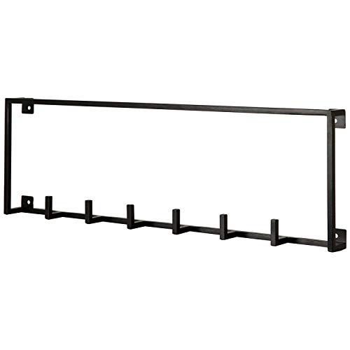 mokebo® Garderobenleiste 50cm Breite mit 5 Haken 'Der Eiserne', industrial...