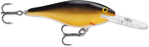 Leurre de pêche Rapala Shad Rap 08 doré de 7,9 cm pour carnassiers