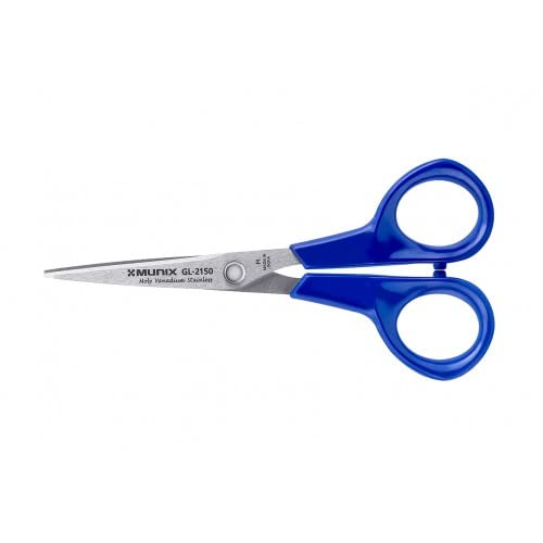 Munix GL-2150 Stainless Steel Scissors - 4.9 Inch Pointed Tip, Shock Proof Handles (Red) - View #10
