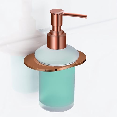 Image of Plantex Smero Pure Brass Made Liquid Dispenser Handwash Holder for wash Basin /Liquid Soap /Shampoo Dispenser /- Smart (PVD Rose Gold)