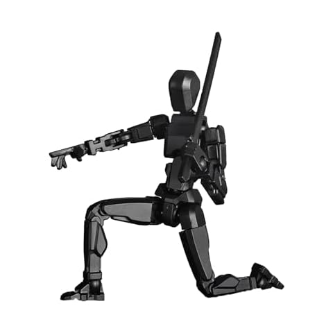 1-Pack Titan T13 Action Figures Set - Assembled Robot Anime Figures with Movable Joints - Fidget Toys for Boys and Girls (Black) Cover