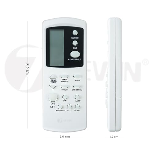 Image of 7SEVEN Compatible with Whirlpool AC Remote Control Model 210B Suitable for Split and Window 1 1.5 2 Ton Air Conditioner - Match Each Keys Exactly to Replicate Genuine Remote Function