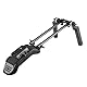 NICEYRIG 15mm Schulterschutz Kit mit QR Grundplatte 15mm Rod Clamp Rosette Griffe für DSLR DV Videokamera Camcorder