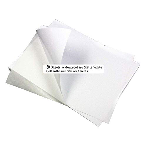 Kwaliteit Waterdichte A4 Witte Materie Zelfklevende Sticky Back Label Afdrukken Papier Sheet Inkjet Laser Printable (50 Vellen)
