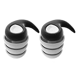 ZORVYN Wiederverwendbare geräuschreduzierende Silikon-Ohrstöpsel zum Schlafen, Konzentrieren, Reisen und bei Geräuschempfindlichkeit – weiche 3D-Schlaf-Ohrstöpsel (Schwarz)