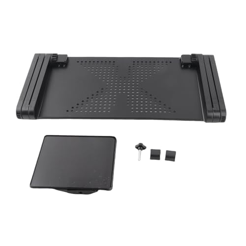 Escritorio de Cama de aleación de Aluminio, portátil, elevable, Ligero, Duradero, Mesa Plegable para Ordenador portátil, Oficina en casa, Color Negro