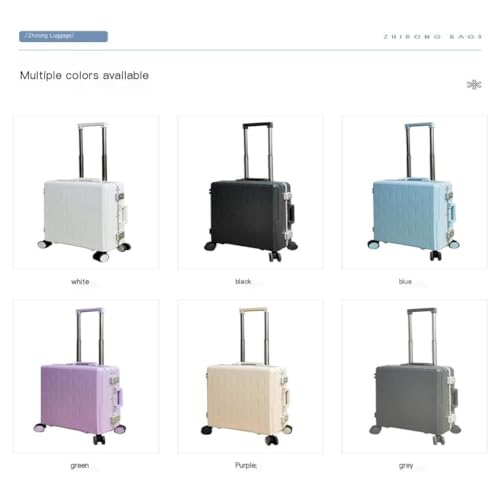 Suitcase Luggage Suitcase for Men and Women 24-inch Boarding Code Box Trolley Case Aluminum Frame Side Hook Suitcase Luggage(Noir,28in)4