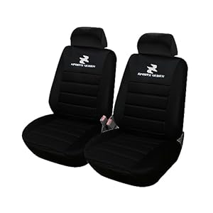 WOLTU Car Van Seat Covers Front Pair black Universal for Cars Vans Car Seat Protector