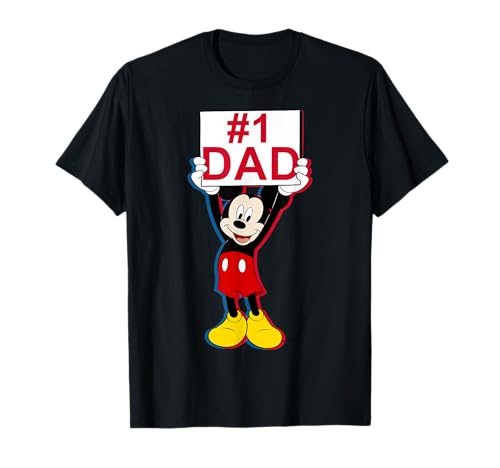 T-shirt Mickey Mouse Disney #1 Dad vetement homme col rond coton original