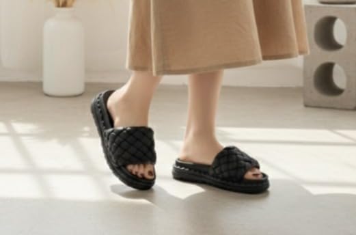Image of Women's Anti-Skid Comfort Slippers | Soft Cushioned Eva Footbed Lightweight Slides for Summer | Girls Platfoam Slip-On Footwear for Home Indoor & Outdoor Use Flip Flop