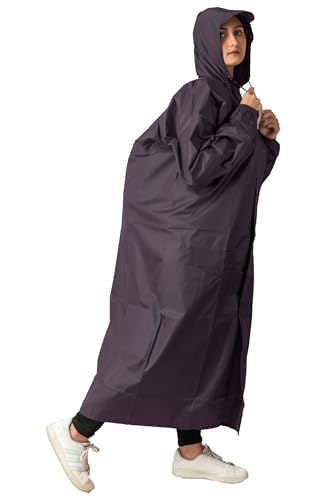 Image of THE DRY CAPE ; LET IT RAIN Women's Waterproof Rain Coat | Packable, Full Length with Hood & Pockets | Urban Commuter Rainwear