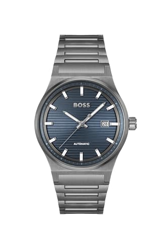 BOSS Candor Auto Mech-Automatic Dark Blue Round Dial Mens Watch|Ionic Plated Grey Steel Material|Grey Color Band - 1514119 (B0CHC58F6L) Amazon Price History, Amazon Price Tracker