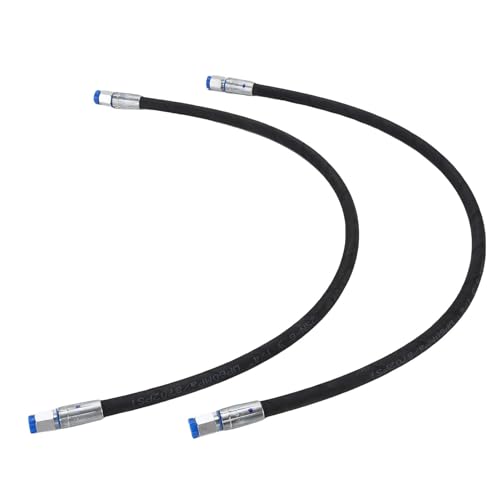 2PCS Excavator Diverter Valve Hoses 1/4in Interface 60MPa 8702PSI Excavator Throttle Valve Hose Replacement