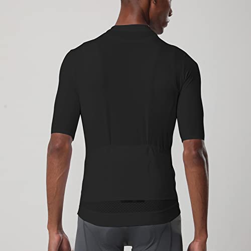 Image of YKYWBIKE Cycling Jersey Men Aero Race Fit, Road Bike Jersey Short Sleeved Moisture Wicking, Breathable,Zip Pocket,UPF50＋