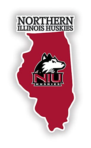 Northern Illinois Huskies 4 Inch State Shape Magnet Officially Licensed Collegiate Product