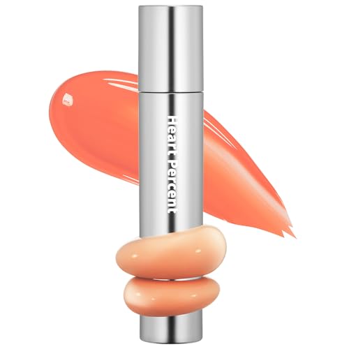 Image of Heart Percent Dote On Mood One Way Glowy Tint, Glass-like High Shine Glossy Finish w /Long-Lasting Luminous Color Lip Stain for Glowy Look, #03. Fancy Apricot