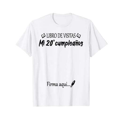 20 Cumpleaños 20 Años Diseño Divertido Libro de Visitas Camiseta