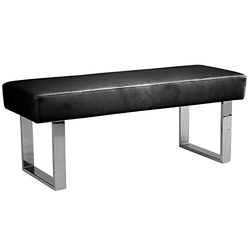 Armen Living Amanda Bench, 48 Inchx18 Inchx19 Inch, Black #TOP19